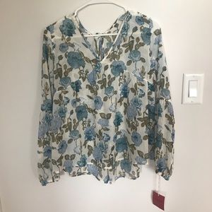 Target tie back blouse shirt